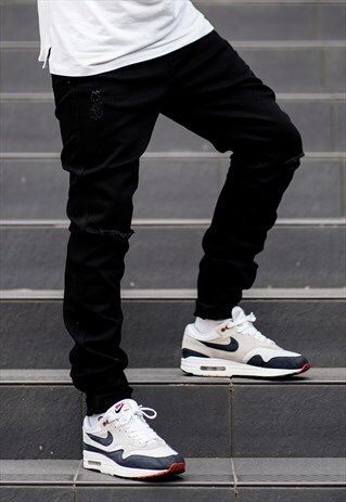 E15 DENIM JEANS - DISTRESSED BLACK OVERDYE WASH