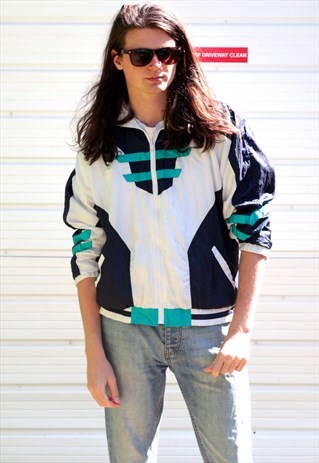 1990'S VINTAGE BRIGHT SHELL WINDBREAKER JACKET