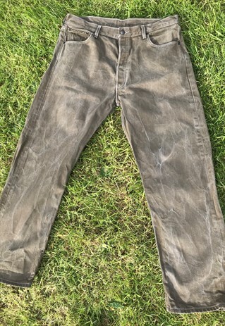 VINTAGE 90'S BUTTON FLY LEVI'S KHAKI 501 JEANS