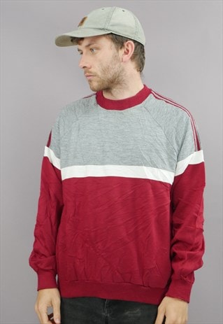 adidas burgundy sweater