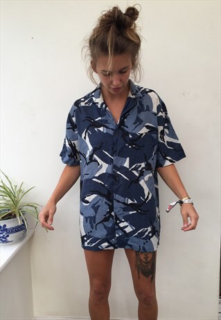 CRAZY PATTERN OVERSIZED RETRO VINTAGE UNISEX FESTIVAL SHIRT