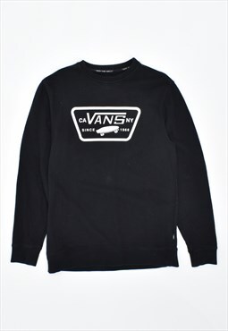 Vintage 90's Vans Sweatshirt Jumper Slim Fit Black