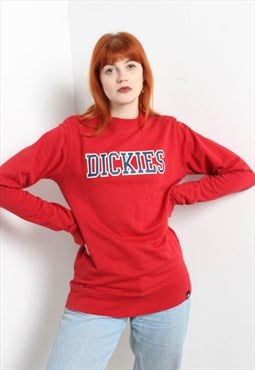 Vintage Dickies Spell Out Sweatshirt Red
