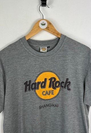 HARD ROCK CAFE MEN'S GREY AND YELLOW T-SHIRT