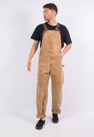 CARHARTT BEIGE WORKWEAR DUNGAREES BIB