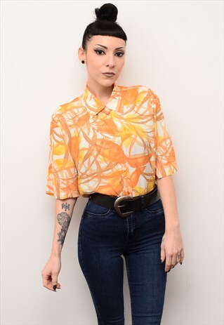 VINTAGE 90'S HAWAIIAN BOLD FLORAL PATTERNED OVERSIZED SHIRT