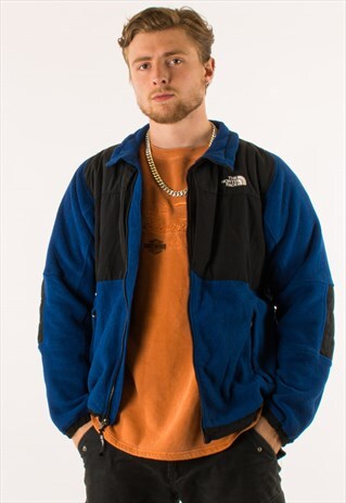 VINTAGE BLUE NORTH FACE DENALI FLEECE, SUPER WARM LINING ALL