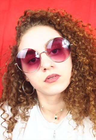 PURPLE OMBRE OVER SIZE SUNGLASSES