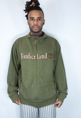 TIMBERLAND EMBROIDED ZIP SWEATSHIRT