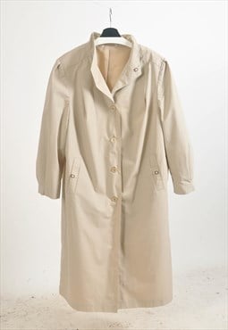 Vintage 80s maxi coat in beige