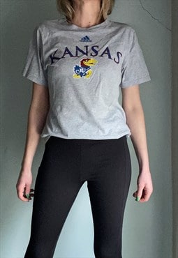 Vintage Adidas Kansas Motif T-Shirt 
