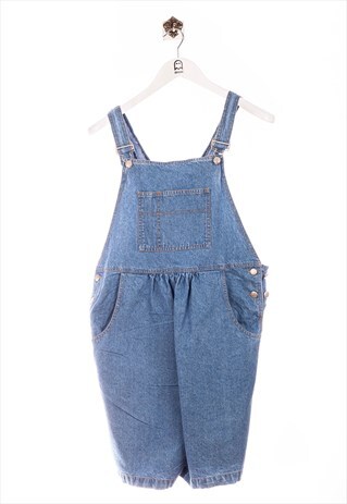 VINTAGE LINDSAY STEVENS 90S OVERALL SHORTS LOOK BLUE