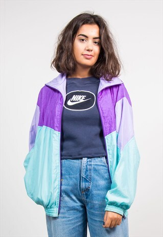 VINTAGE 90'S PURPLE SHELL TRACKSUIT JACKET