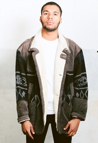VINTAGE AZTEC SHERPA COAT