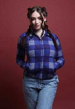 90's Blue Vintage Funky Fleece