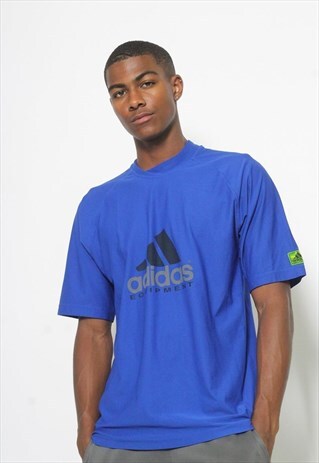 VINTAGE ADIDAS EQUIPMENT BLUE T SHIRT