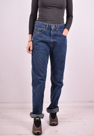 LEE WOMENS VINTAGE JEANS W32 L34 BLUE 90'S