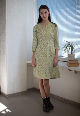 VINTAGE 70'S GEENISH SHIMMERING TUNIC