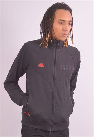 VINTAGE ADIDAS TRACKSUIT TOP JACKET BLACK