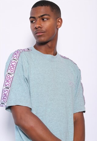 VINTAGE ASICS TAPE LOGO T-SHIRT GREEN