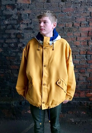 VINTAGE HELLY HANSEN ZIP THROUGH SAILING HOODED JACKET
