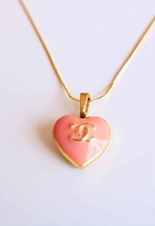 PRETTY IN PINK CC HEART NECKLACE