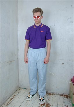 Vintage bright y2k festival sport unisex polo shirt purple 