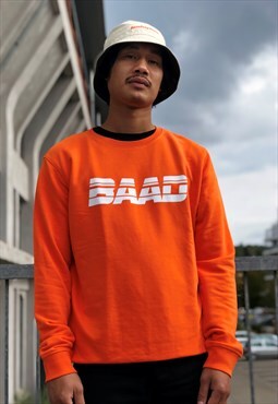 Baad hoodie  orange (  typo  DOMINATION  )