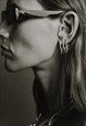 Hammered Chain 1 Link Earring Silver