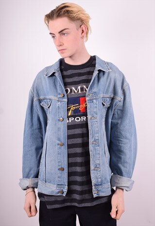 LEE MENS VINTAGE DENIM JACKET XXL BLUE 90'S
