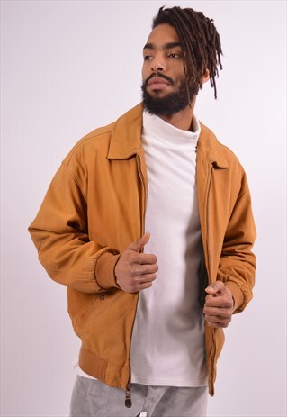 TIMBERLAND MENS VINTAGE HARRINGTON JACKET LARGE BROWN 90S