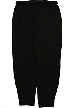 Vintage 90's Nike Joggers / Sweatpants Swoosh Casual Black