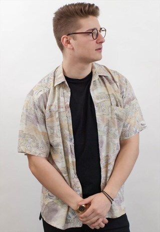 VINTAGE ABSTRACT PATTERN SHIRT