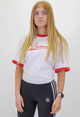 VINTAGE PUMA T-SHIRT IN WHITE