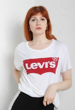 Vintage Levis T-Shirt Top White
