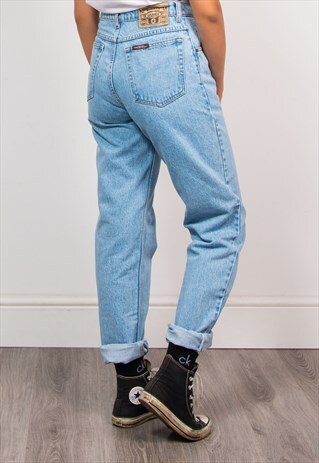 VINTAGE 90'S BLUE STONEWASH HIGH WAIST MOM JEANS