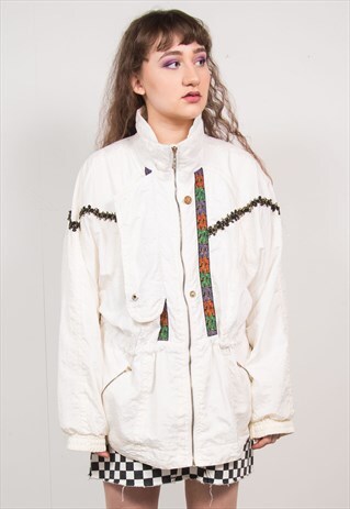 VINTAGE 90'S SHELL JACKET TRACKSUIT PATTERNED