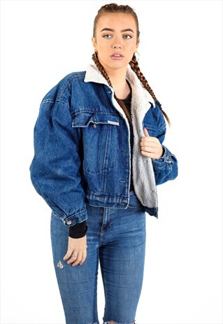 VINTAGE DENIM SHERPA JACKET J2721
