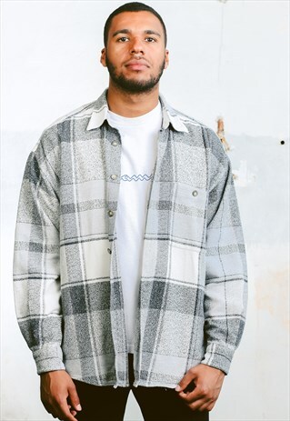 VINTAGE THICK PLAID JACKET SHIRT