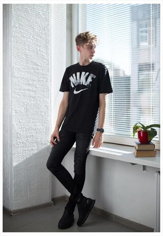 VINTAGE 90'S BLACK COTTON T-SHIRT