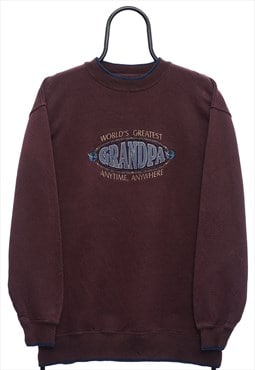 Vintage Grandpa Maroon Sweatshirt Womens