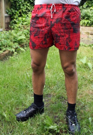 VINTAGE ITALIAN RED SWIM SHORTS