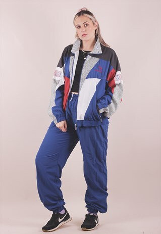 VINTAGE 90S CRAZY PRINT FULL TRACKSUIT SPORTSWEAR /A4048