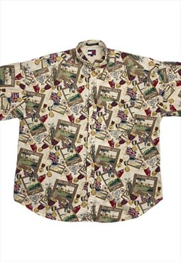 Tommy Hilfiger Vintage Men's  Print Short Sleeve Shirt