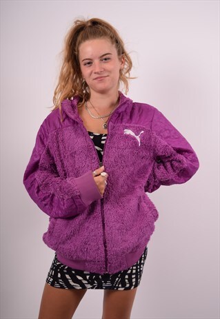 VINTAGE PUMA FLEECE JACKET PURPLE