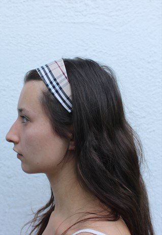 RE-WORKED THICK BURBERRY HEADBAND