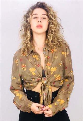 VINTAGE OVERSIZED PATTERN SHIRT