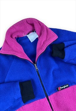 Berghaus Vintage block colour full zip fleece Pink & purple