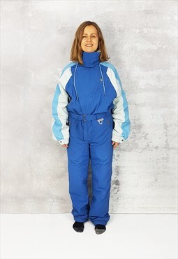 Ski jumpsuit in blue from 80's