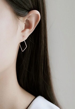 SQUARE STERLING SILVER EARRINGS